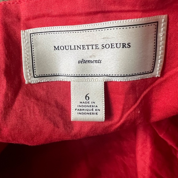 Moulinette Souers Sweet Enticement by Anthropologie red orange pleated dress - Picture 6 of 6